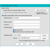 Scan/Batch-Scan dialog